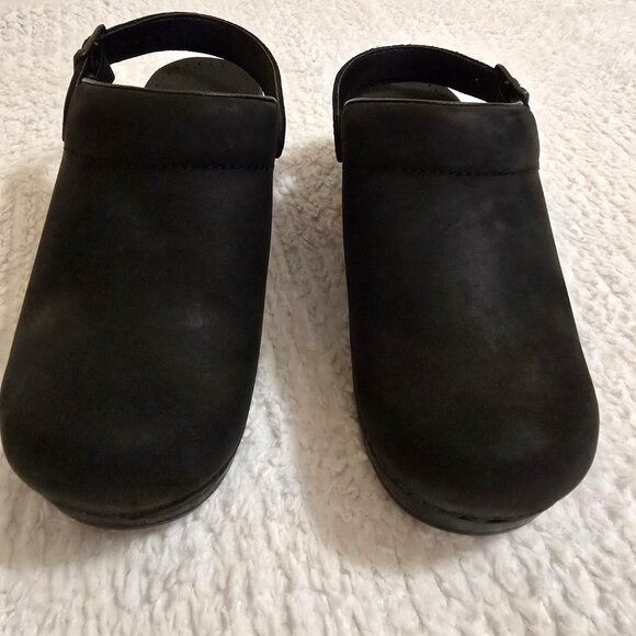 Dansko Black Slingback Clogs Size 38 NEW With Box - Picture 5 of 15